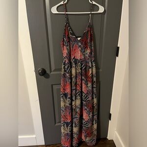 Jungle/Floral print maxi dress